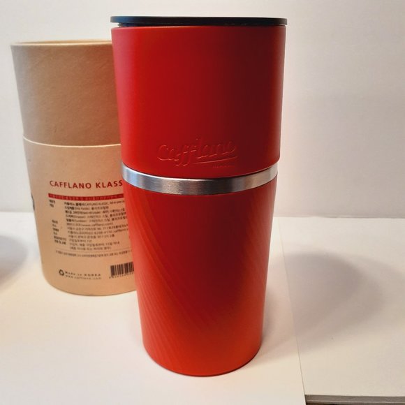 Cafflano Klassic Portable All in One Pour Over Manual Coffee Maker Red - Picture 1 of 12